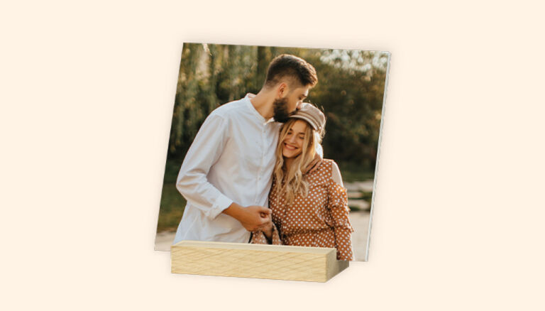 Fotos im Holzaufsteller