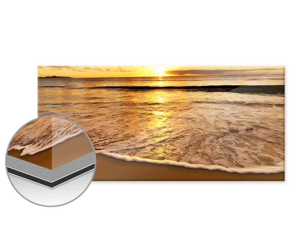 Poster auf Alu-Dibond hinter Acryl Querformat Panorama