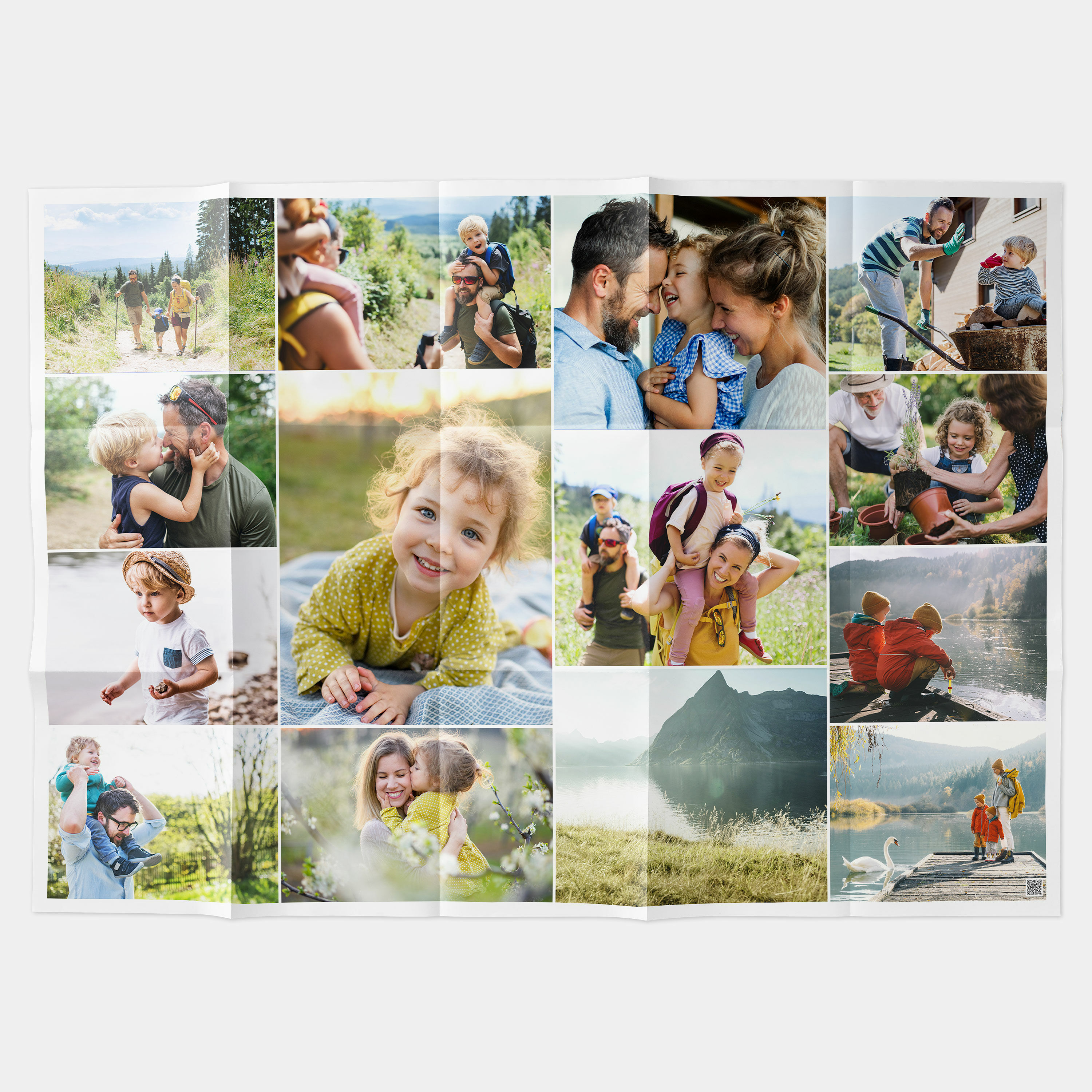 Faltposter im Querformat